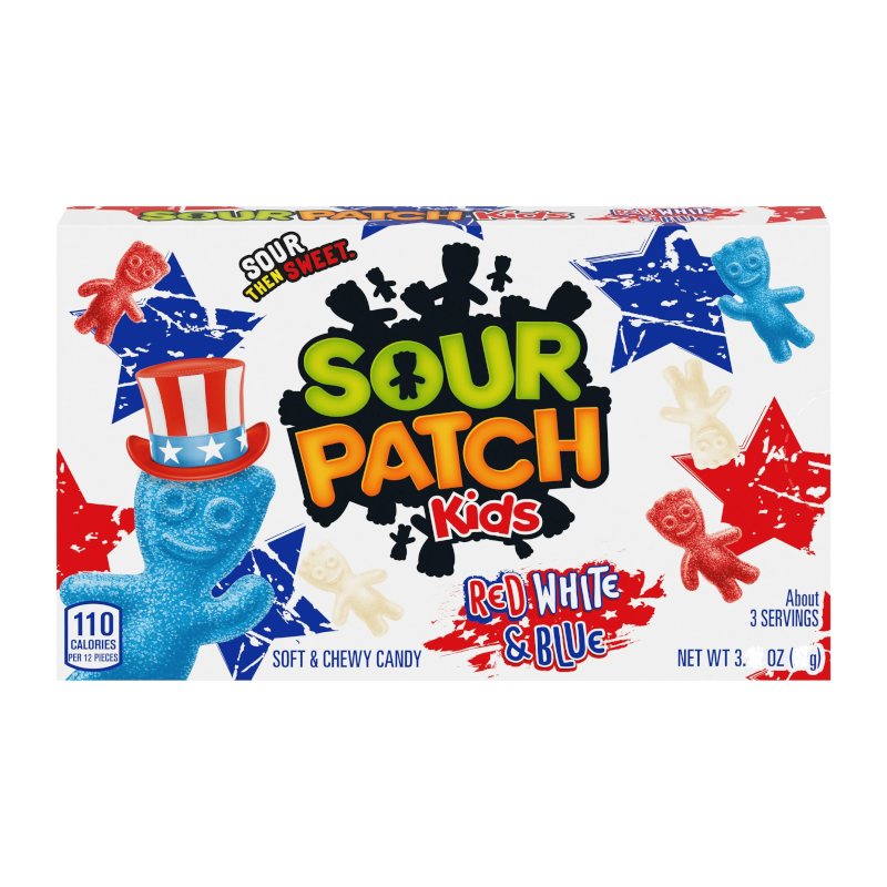 Sour Patch Kids Red White & Blue Theatre Box