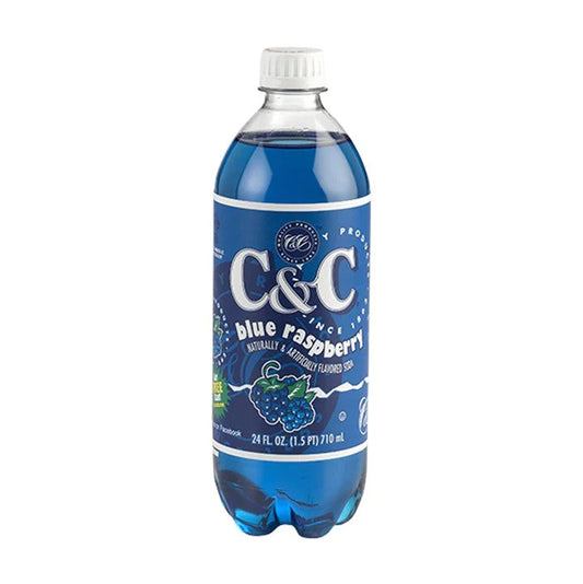 C&C Soda Blue Raspberry Bottle 710ml